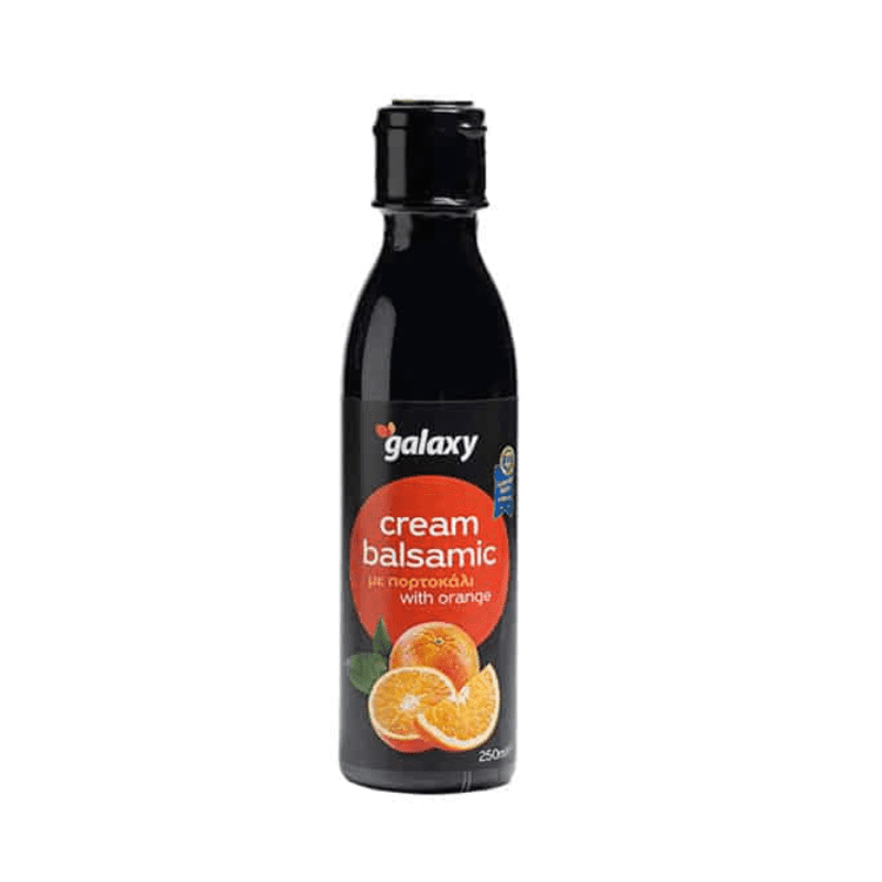 Balsamico cremé mit Orange (250ml) Galaxy von Galaxy bei Araxxon  - Hochwertiges griechisches Produkt.   Balsamico cremé mit Orange (250ml) Galaxy από Galaxy στο Araxxon  - Αυθεντικό ελληνικό προϊόν.
